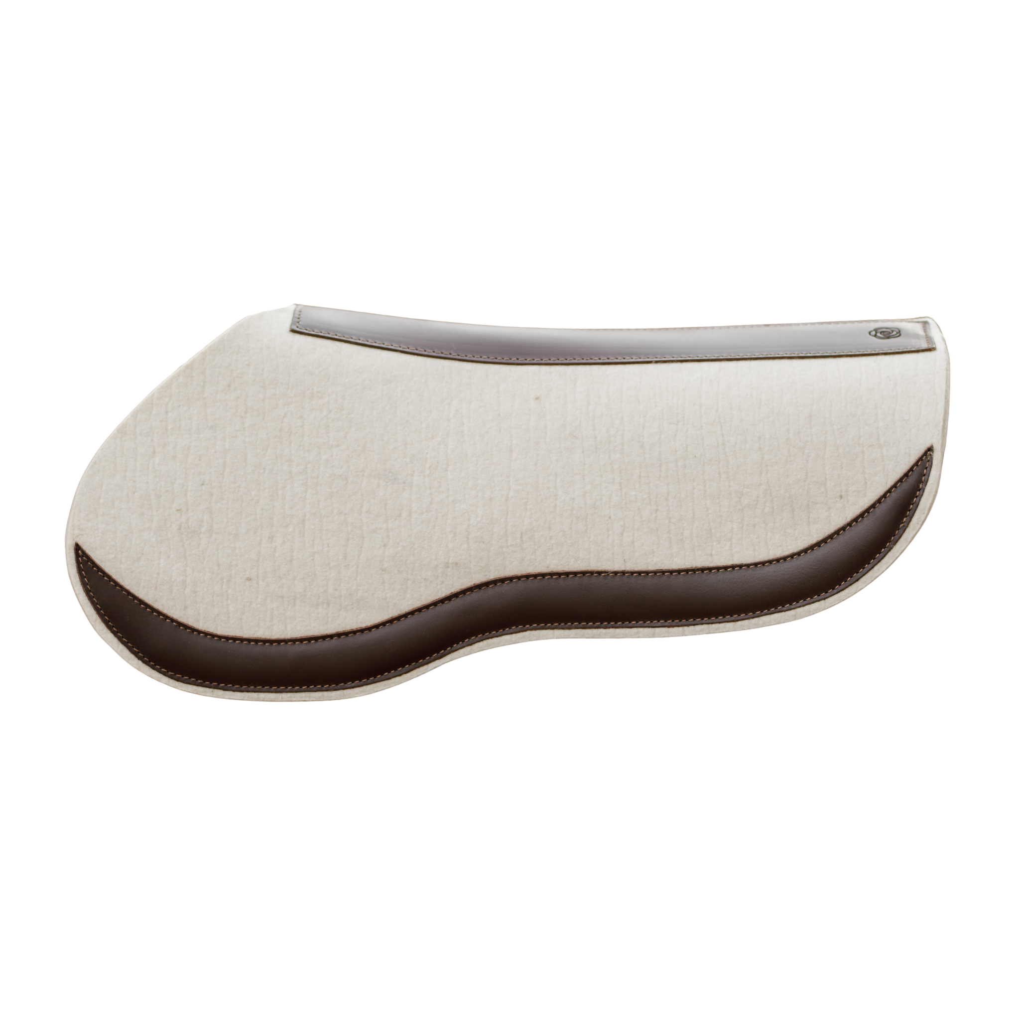 Cream felt half pad against a white background