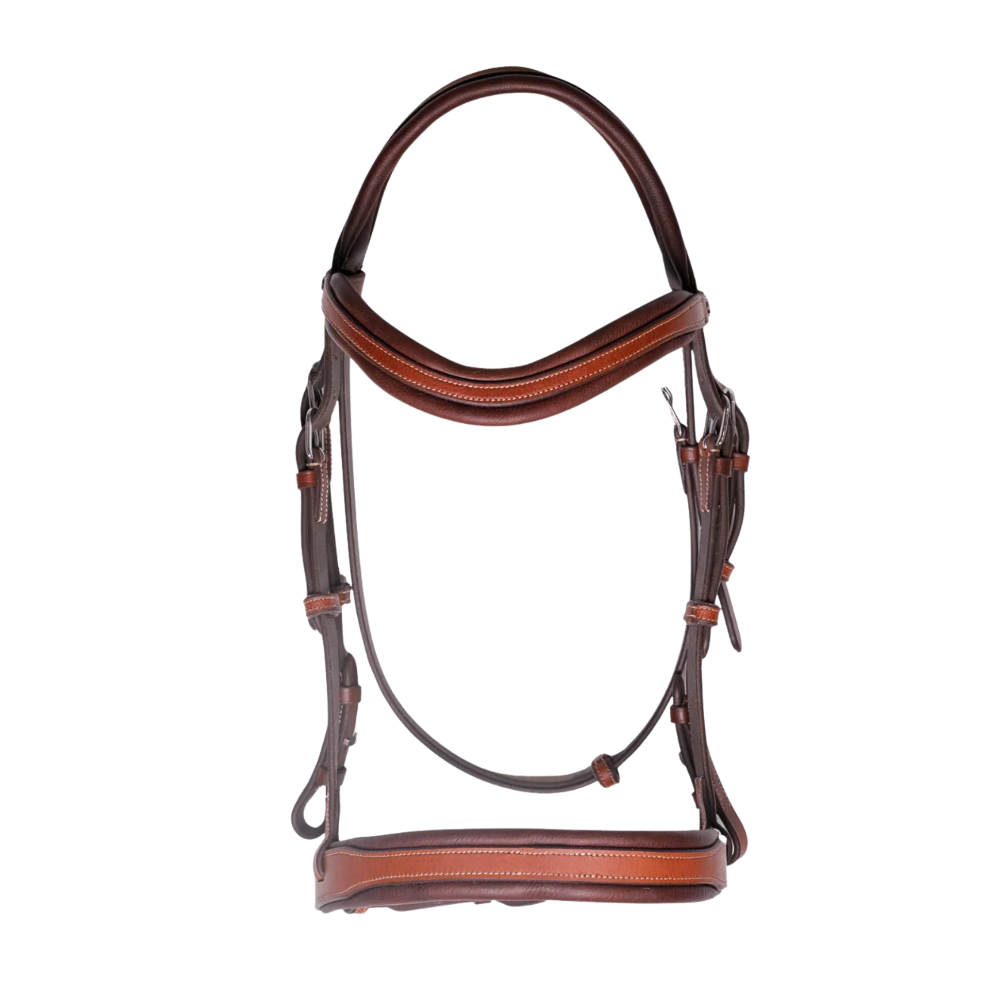 Brown soft bridle on a white background