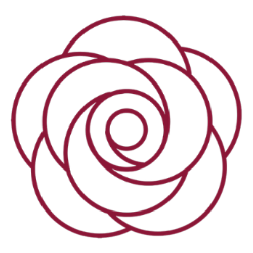 Burgundy peony icon