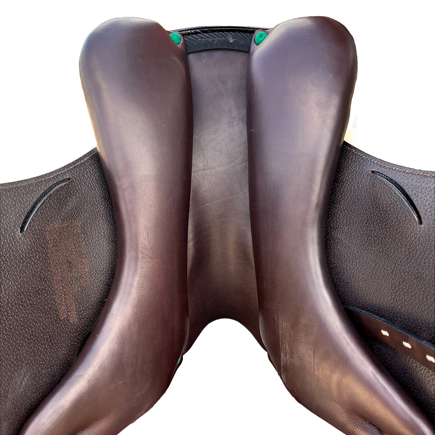 Equipe Glamour dressage saddle; underside view of saddle panels