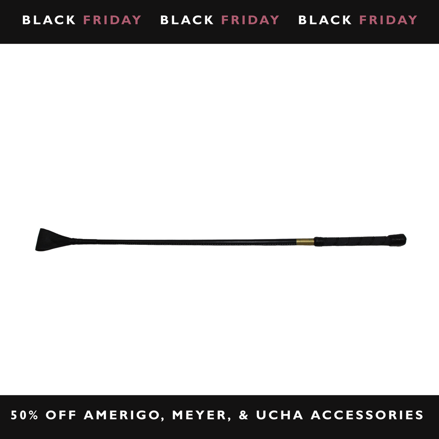 Ucha Short Whip - Smooth Leather with Grip Handle