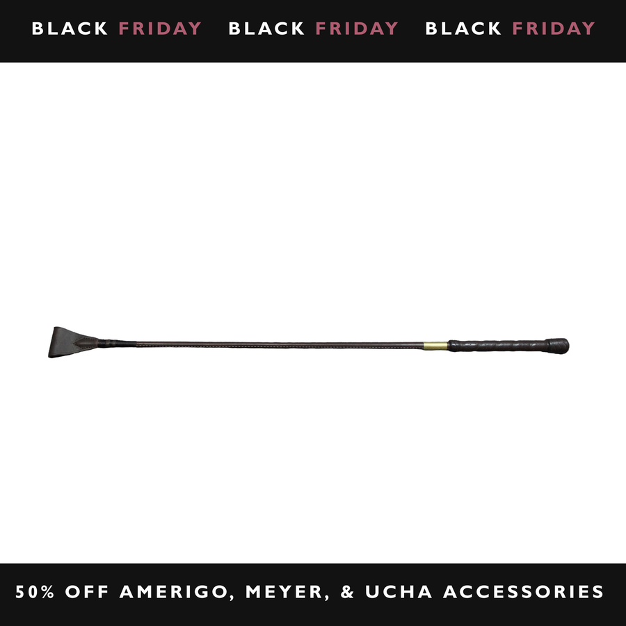 Ucha Short Whip - Smooth Leather with Leather Handle