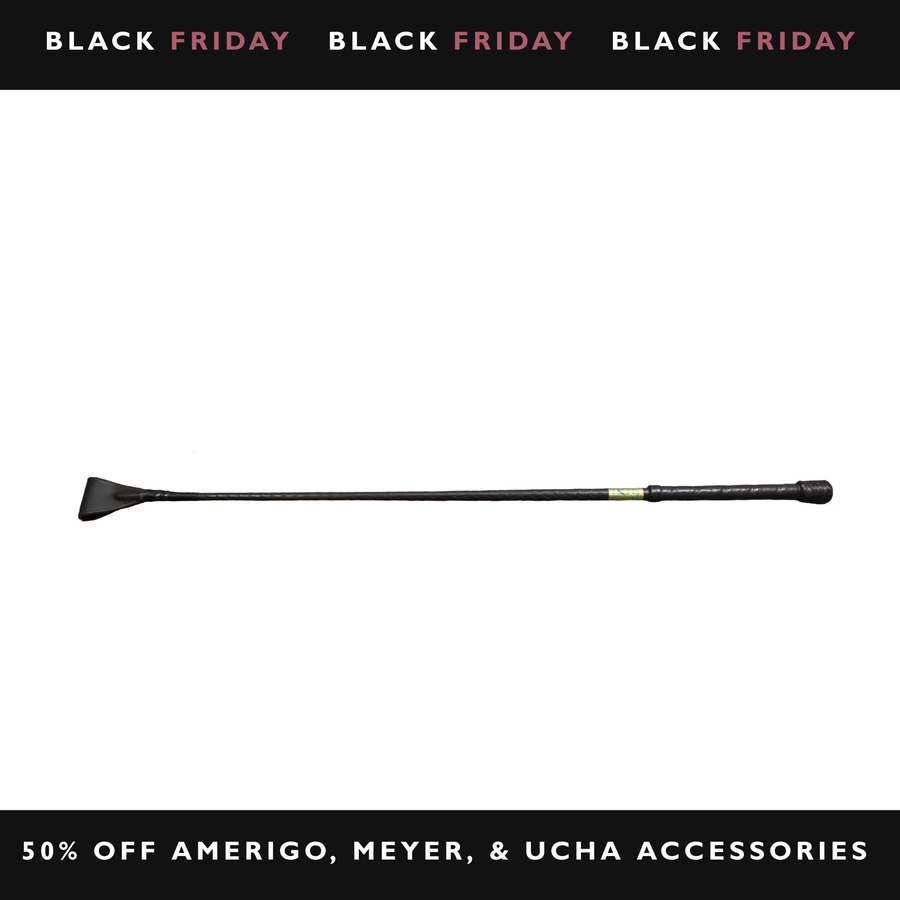 Ucha Short Whip - Braided Leather with Leather Handle