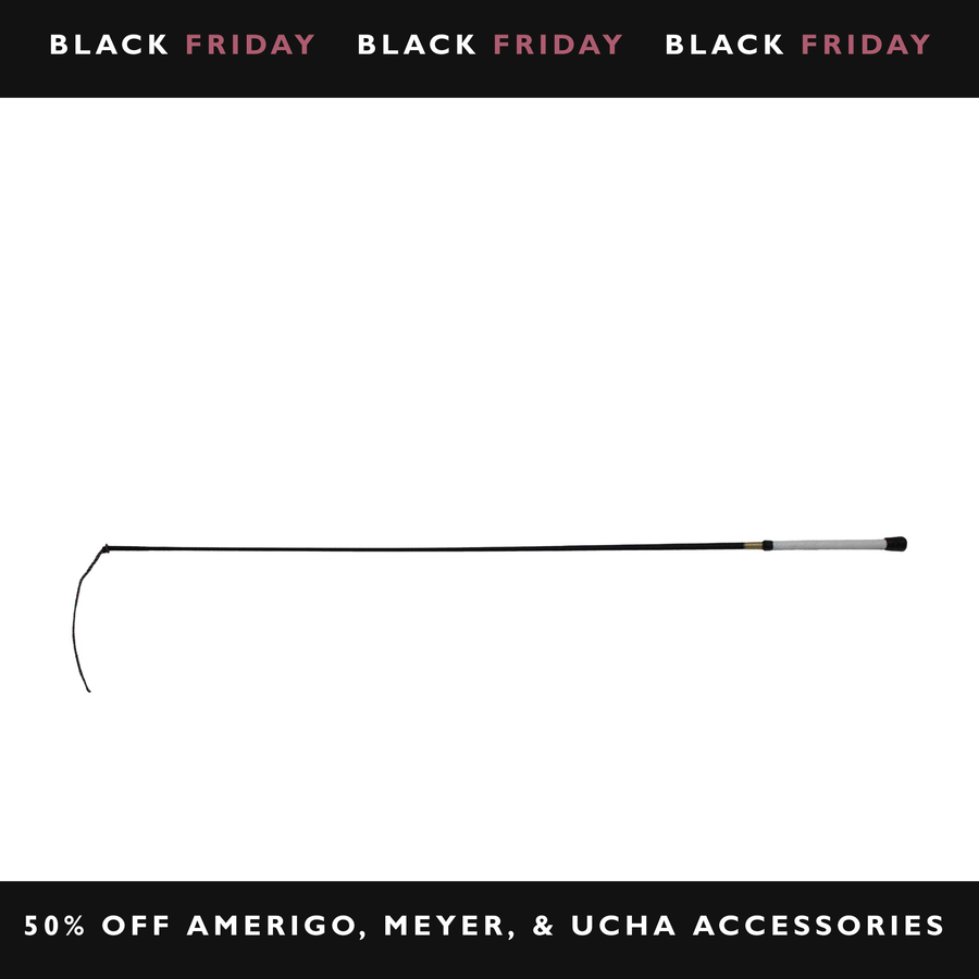 Ucha Dressage Whip - Nylon with White Leather Handle