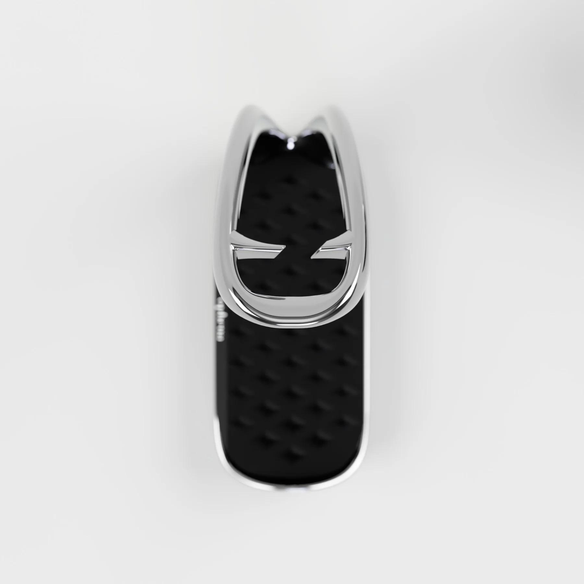 Birds-eye view of an Ophena S Pro Stirrup that shows where the stirrup attaches to the stirrup leather