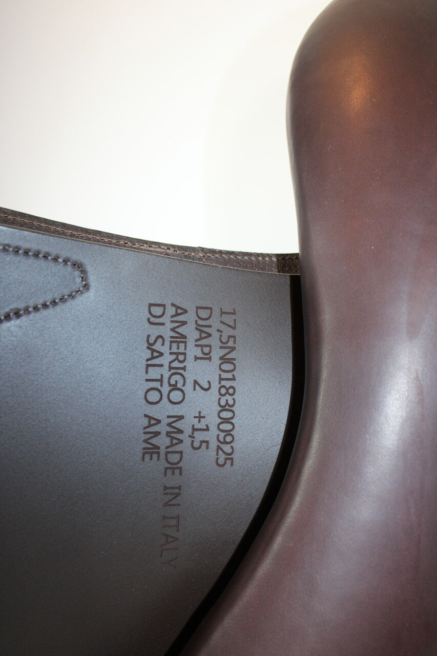 Close up of saddle stamp:

"17,5N018300925
DJAPI 2 +1,5
AMERIGO MADE IN ITALY
DJ SALTO AME"